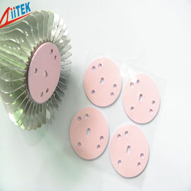pink Silicone High Insulating Heat Sink Thermal Conductive Pads with Adhesive Coating 1.5 W/mK